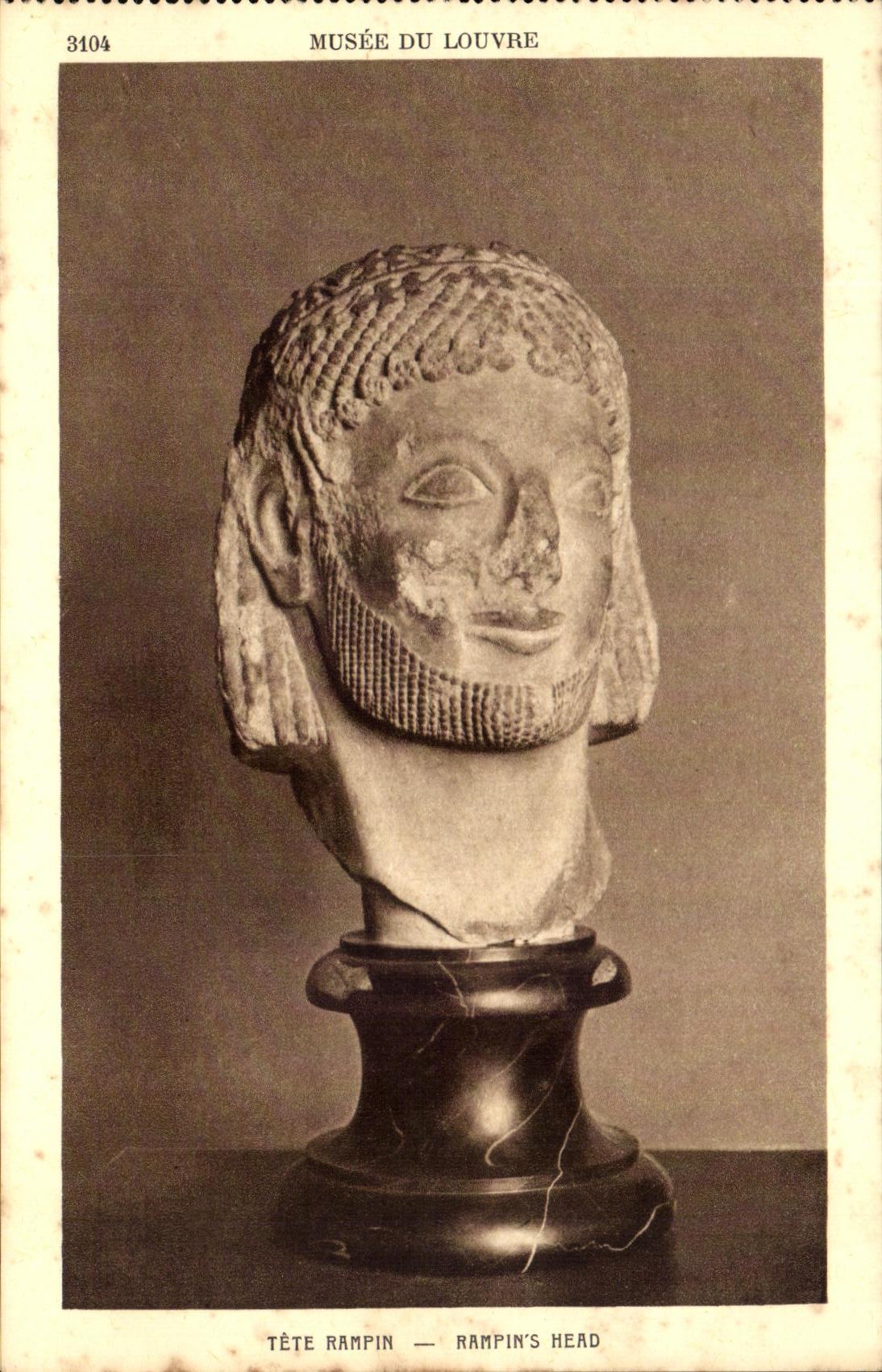 CPA Musee Du Louvre Tete Rampin 