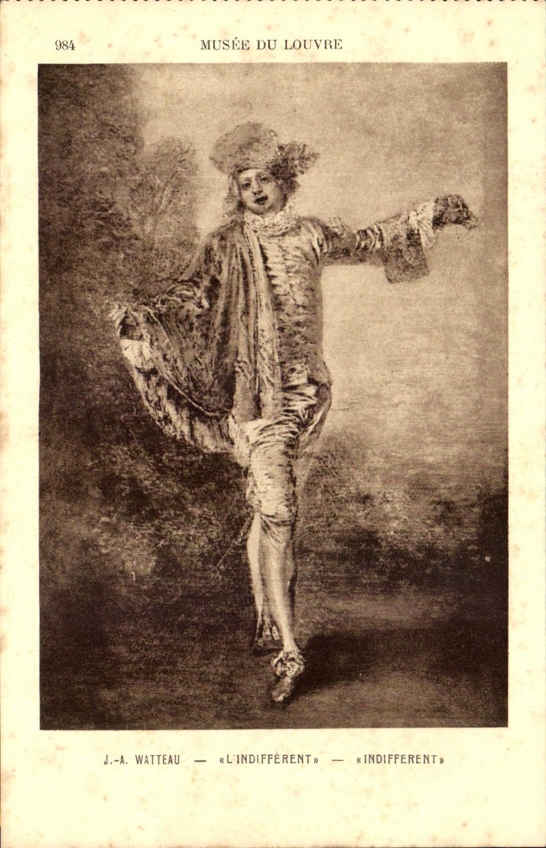 CPA Musee Du Louvre Watteau L'indifferent