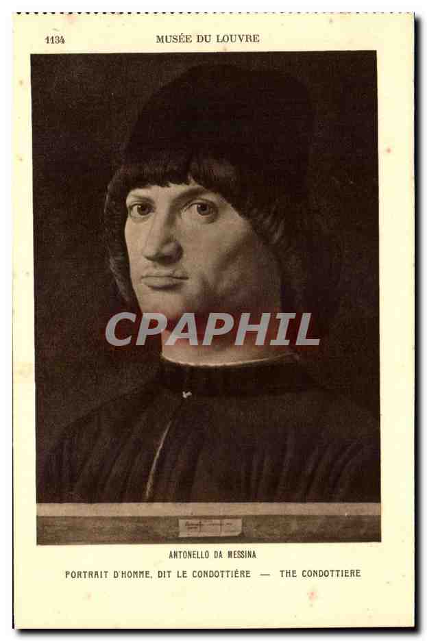 CPA Musee Du Louvre Antonello da Messina Portrait d'Homme dit le Condottiere 