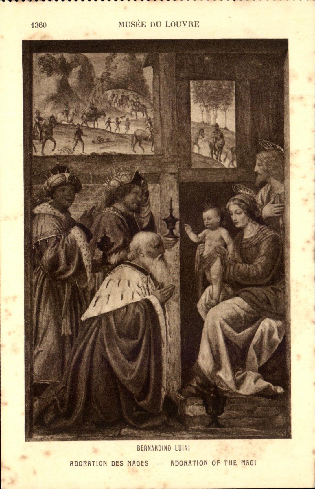 CPA Musee Du Louvre Bernardino Luini Adoration des Mages 