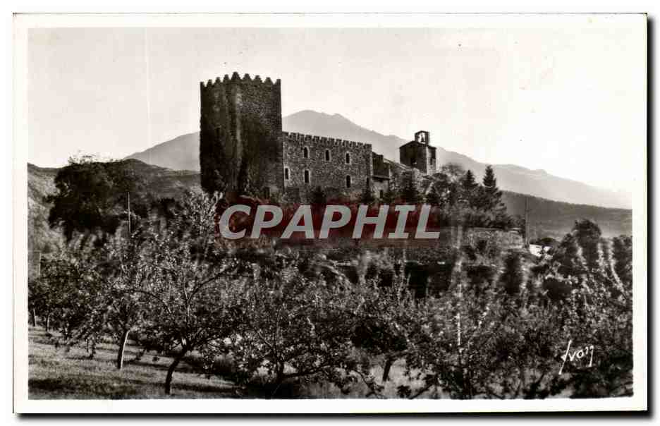 CPA Vernet Les Bains Le vieux chateau et l'Eglise