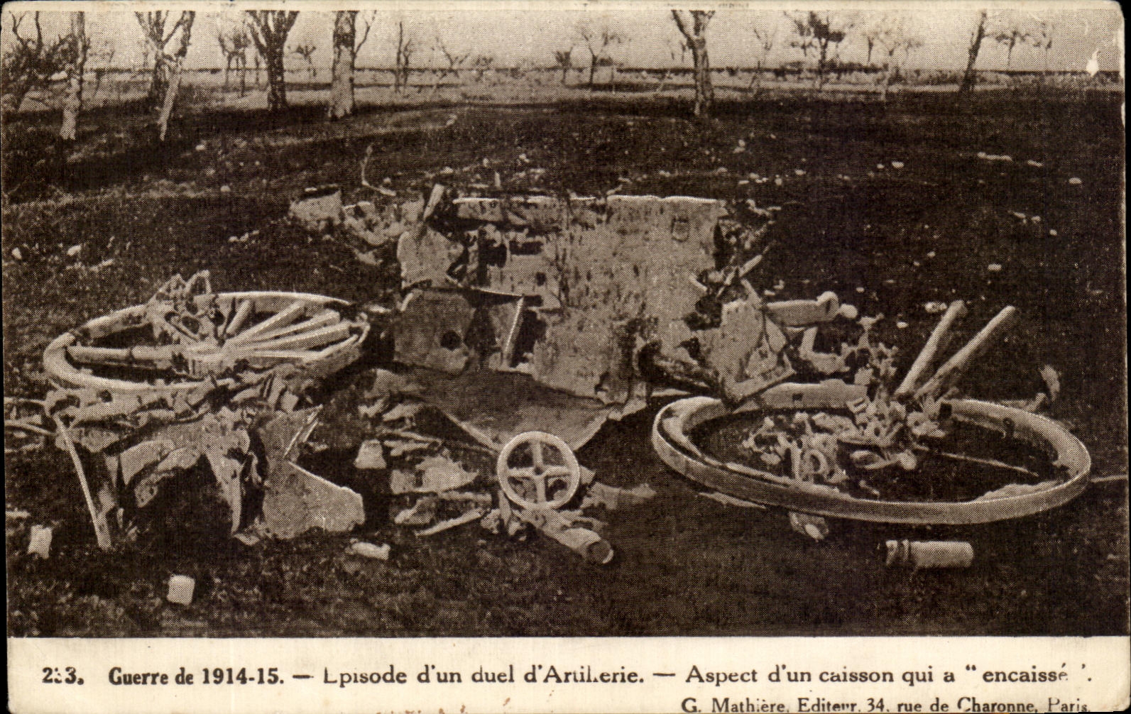 CPA Guerre de 1914 1915 Episode d'un duel d'Artillerie Militaria