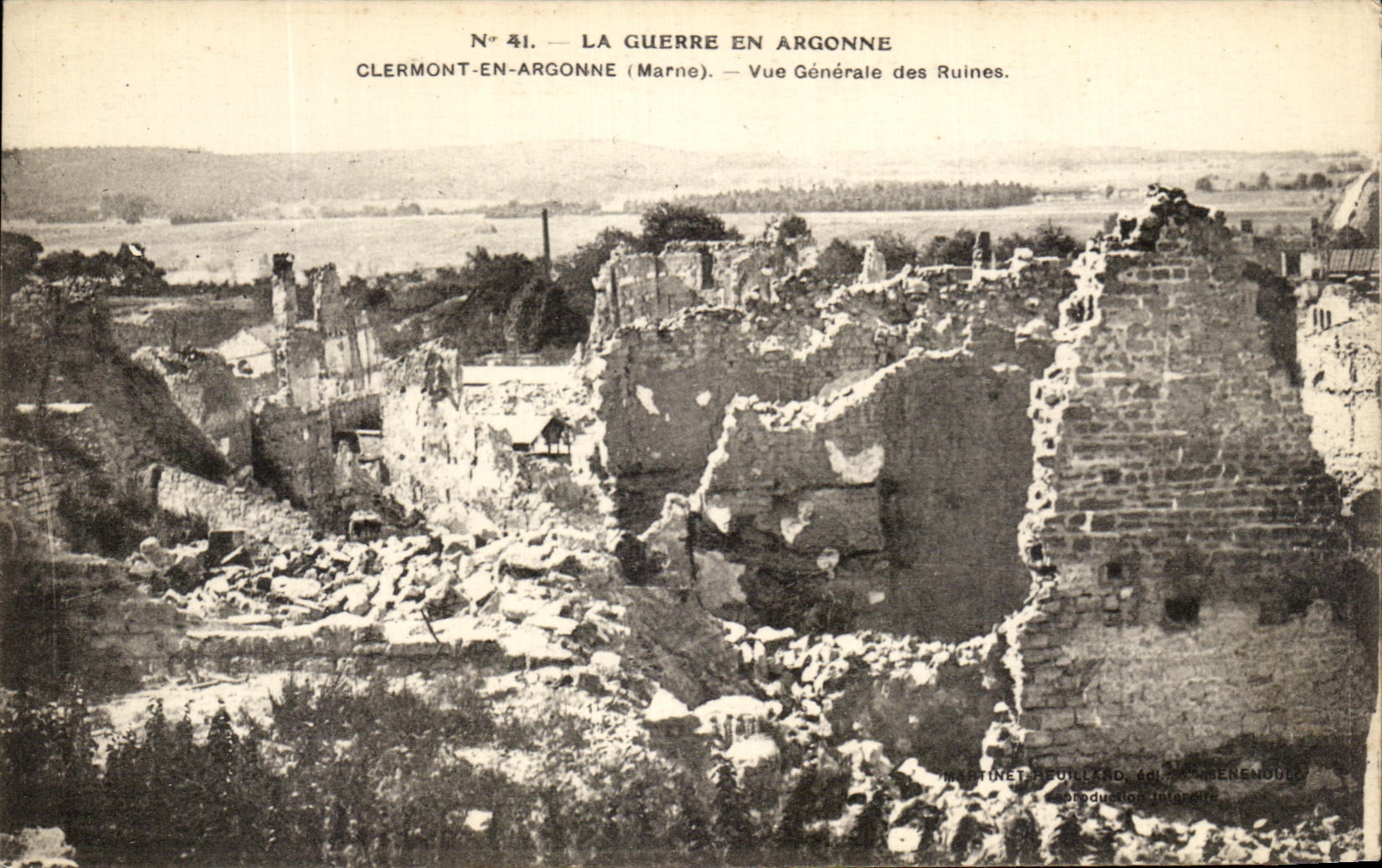 Clermont-en-Argonne (Marne) — Vue Générale des Ruines — Martinet-Beauland, n°41