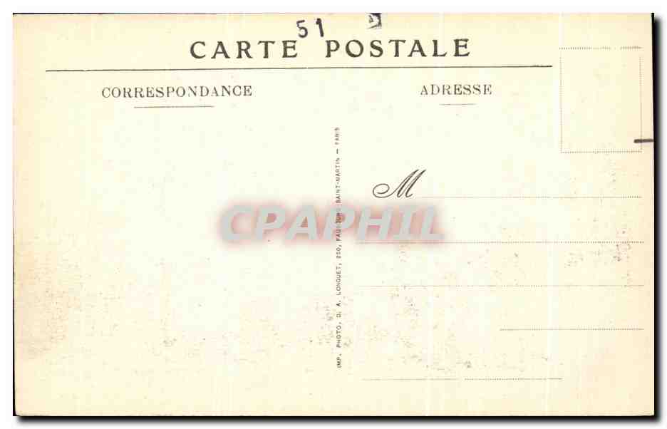 Clermont-en-Argonne (Marne) — Vue Générale des Ruines — Martinet-Beauland, n°41 — Rückseite