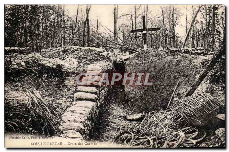 CPA Bois Le Pretre Croix Des Carmes Militaria 