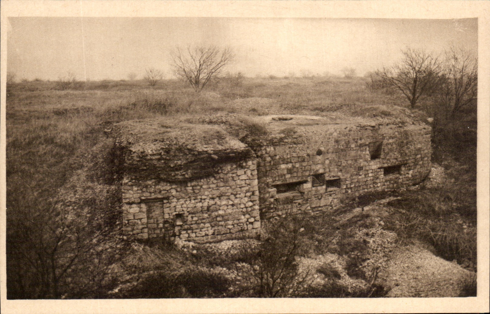 Fort de Vaux — Coffre simple nord-est où tomba le capitaine Tabourot — CPAPHIL