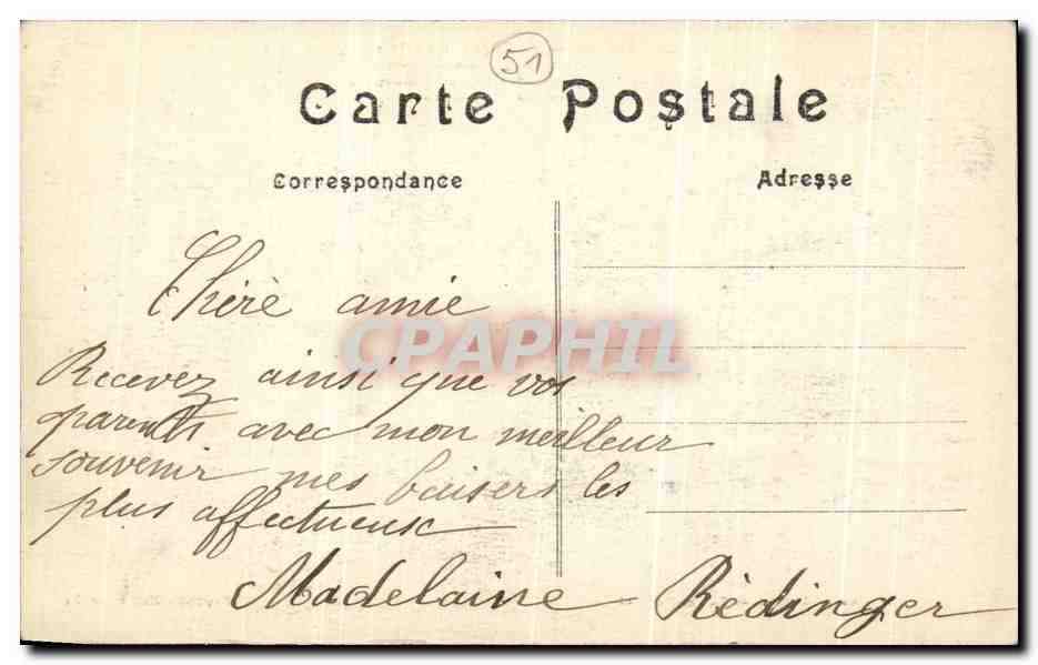 CPA Bataille De La Marne Sommeille La Cave Ou Sept Personnes Ont Peri Mutilees Par Les Allemands Militaria  — Back