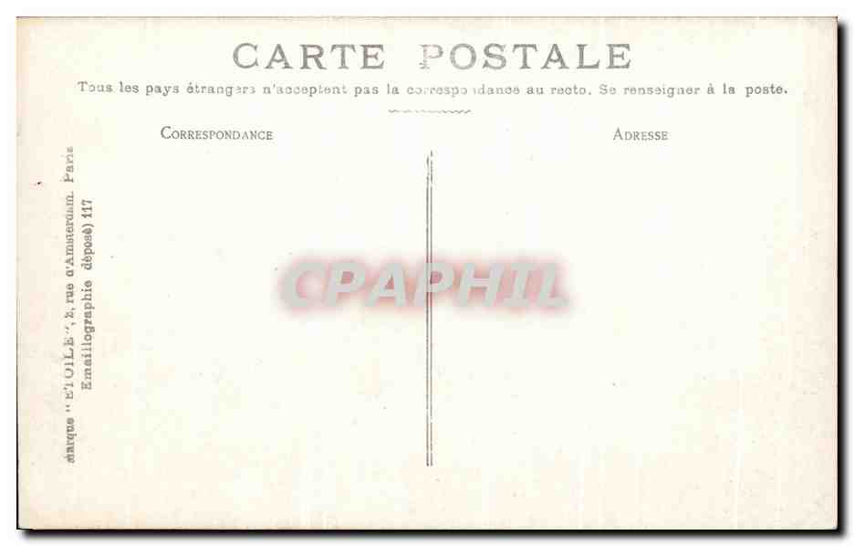 Lourdes — Le château et la ville — Émile 'E' Oille, Paris — Rückseite