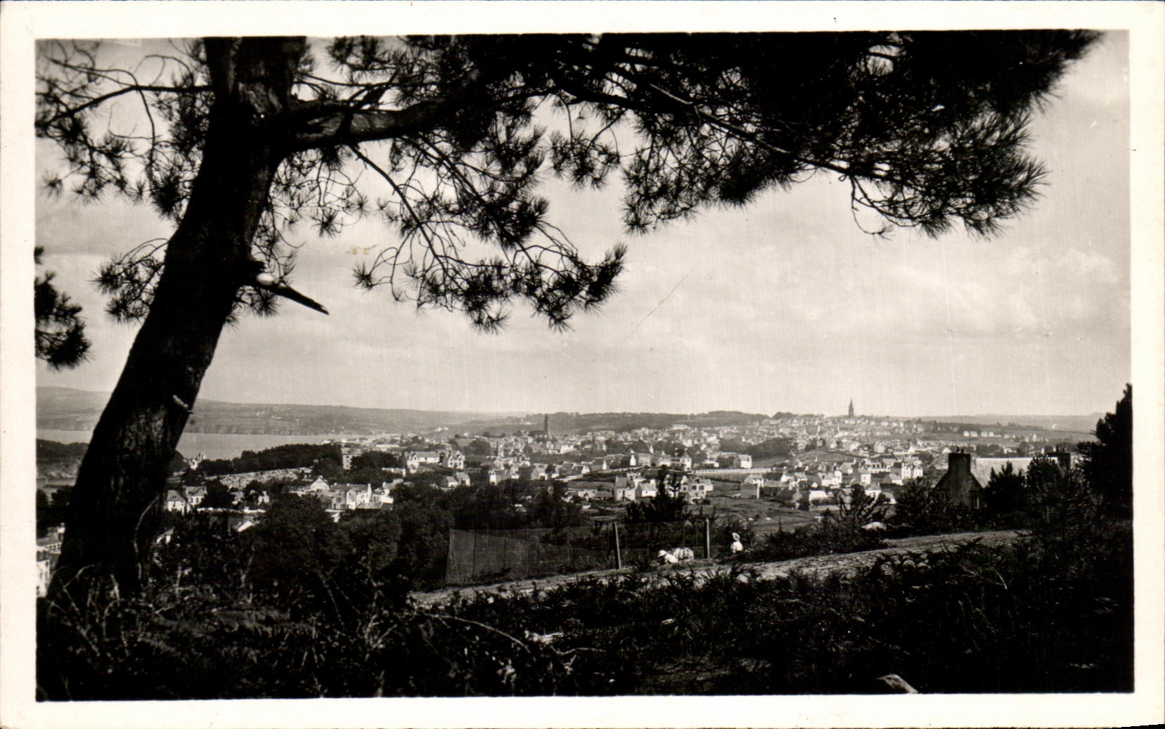 CPA Douarnenez Vue generale de Ploare Douarnenez Treboul