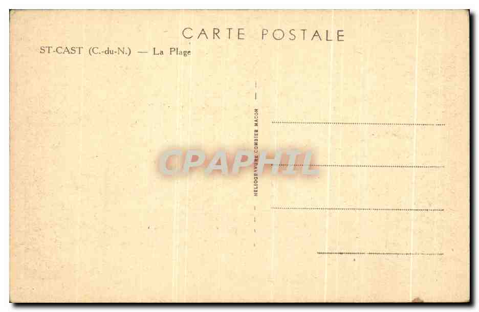 CPA St Cast La Plage — Rückseite
