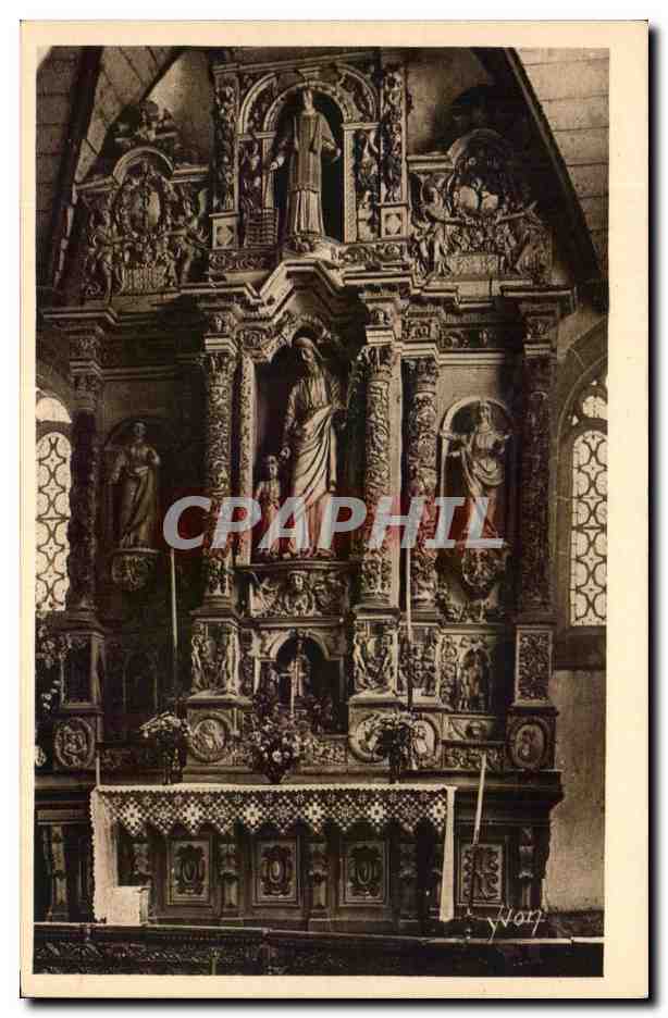 Interior de la iglesia - Altar de San José — Guimiliau (Finistère) — Éditions d'Art YVC, París