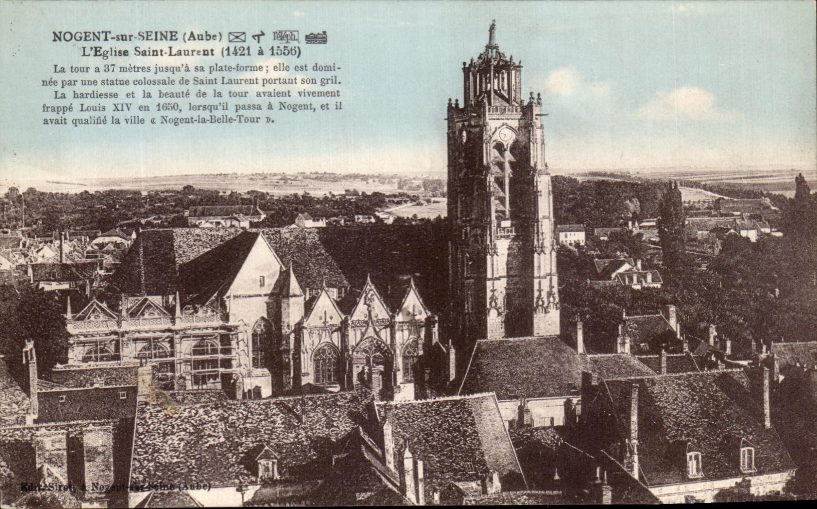 CPA Nogent sur Seine L'Eglise Saint Laurent