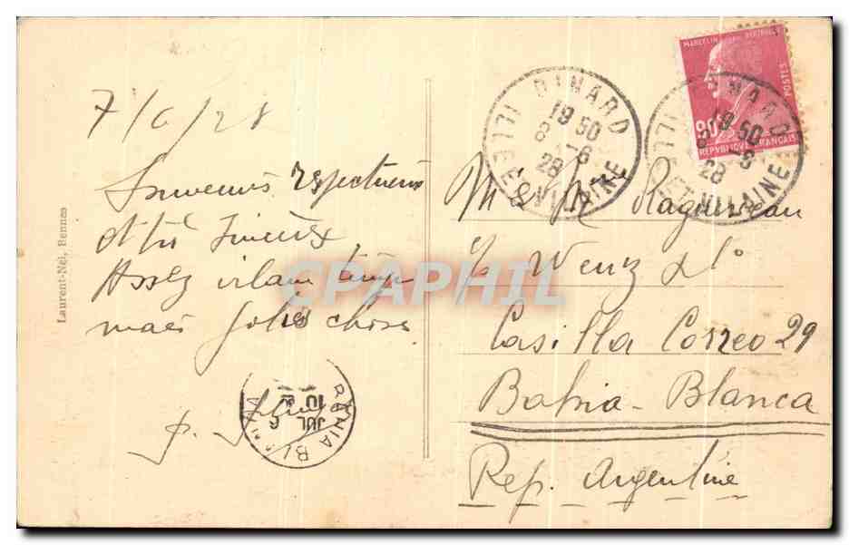 CPA Cote D'Emeraude Dinard Cale des Vedettes Vertes et Bric a Brac — Rückseite
