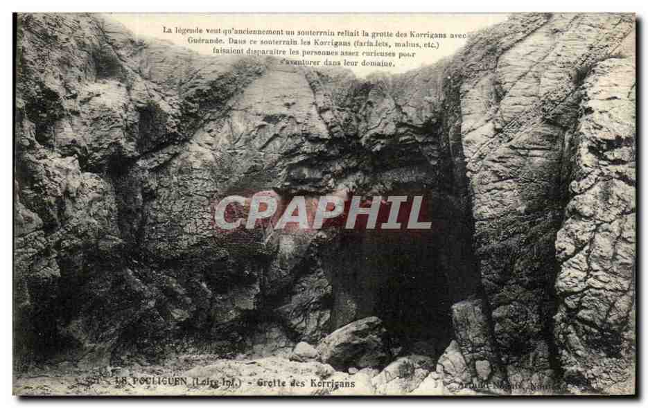 CPA Pouliguen Grotte Des Korrigans