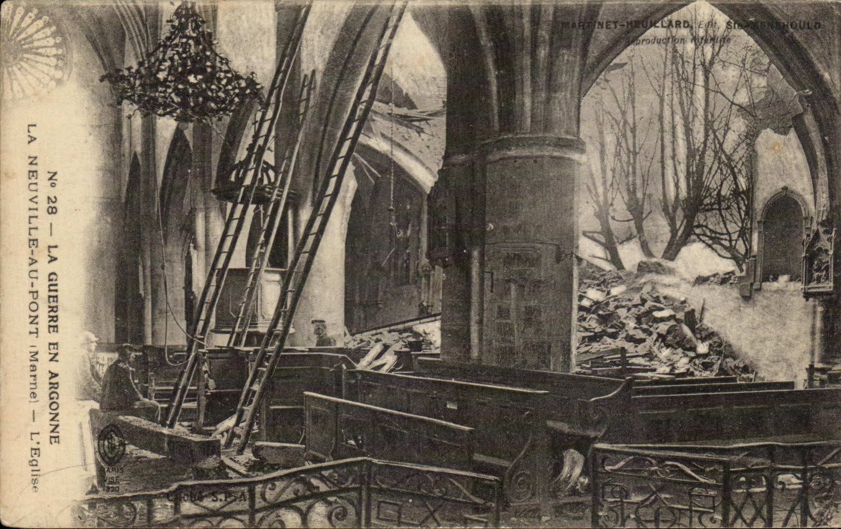 CPA La Guerre En Argonne La Neuville Au Pont L'Eglise Militaria 
