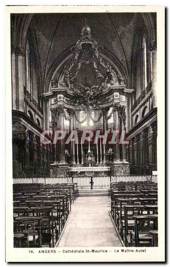 CPA Angers Cathedrale St Maurice Le Maitre Autel