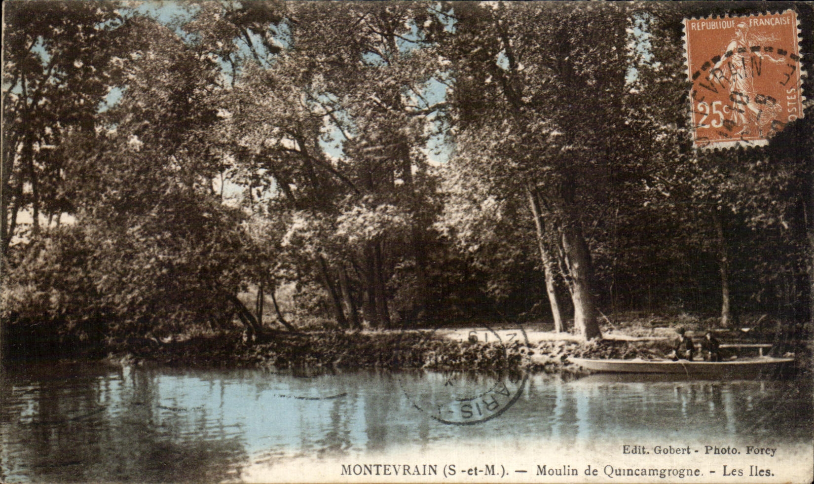 CPA Montevrain Moulin de Quincamgrogne Les Iles