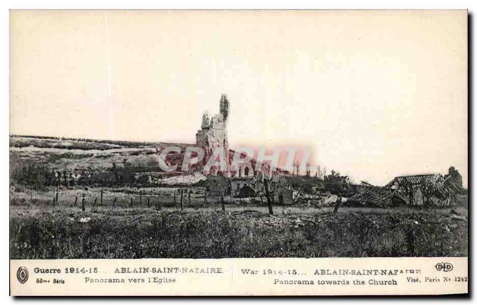 Ablain-Saint-Nazaire — Panorama vers l'Église — Visé, Paris N° 1212