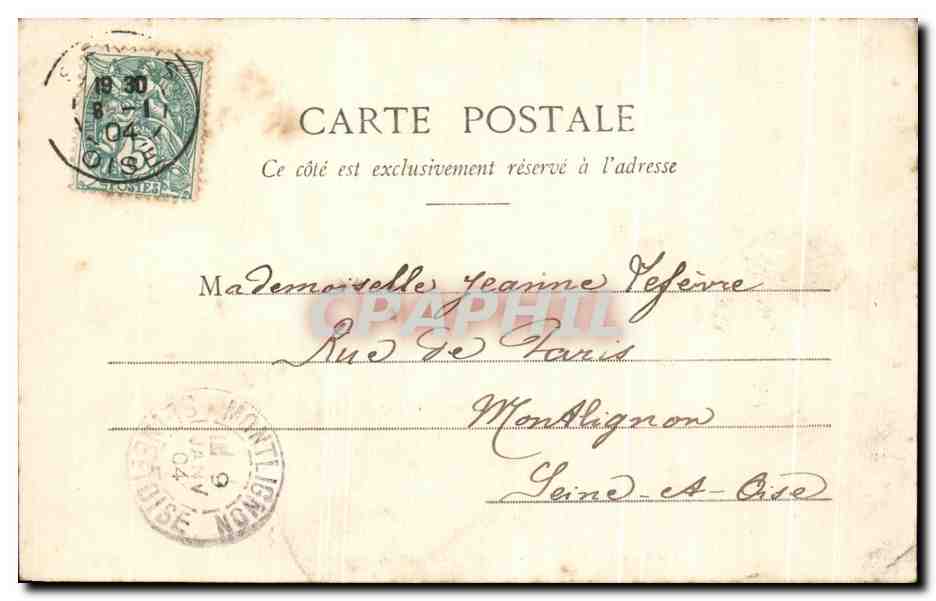 Les Environs de Senlis - Cascade du Parc d'Ermenonville — E. Vignon, lith. de S. Sotlis — Rückseite