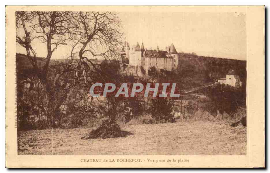 CPA Chateau de La Rochepot Vue prise de la Plaine
