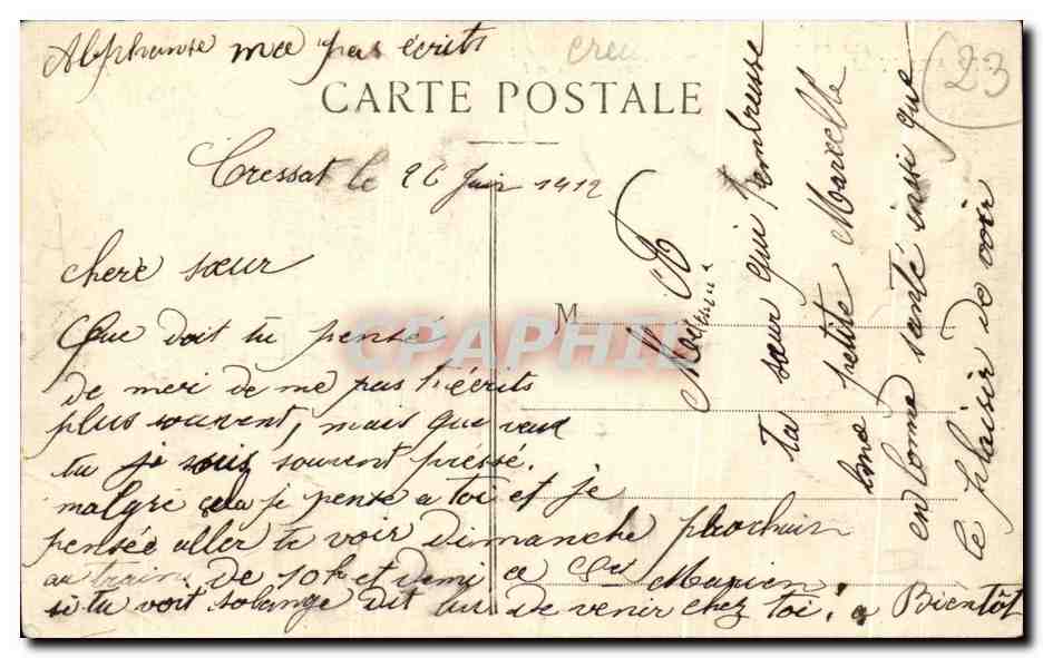 EVAUX-LES-BAINS — Le Château de Relibert — P.M. n°379 — Achterkant