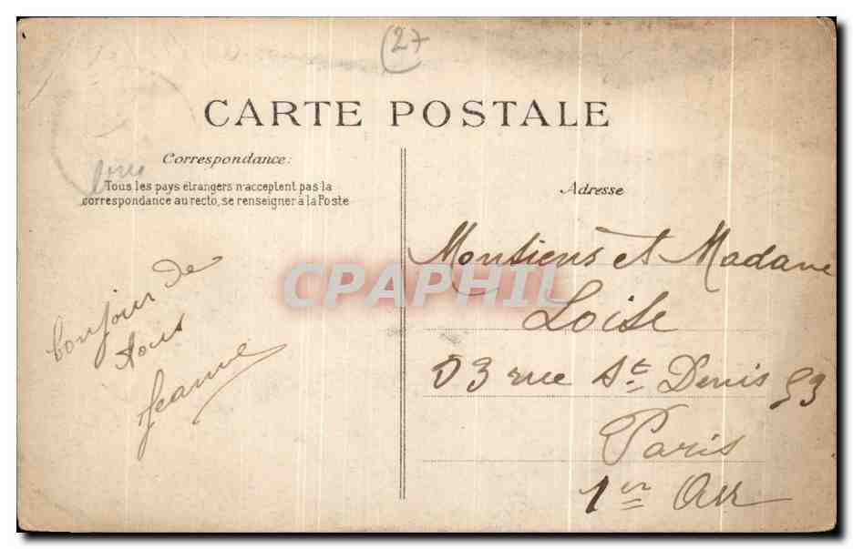 Gisors — Le Château — Vue prise à l'ouest — Le Donjon, son enceinte, et l'enceinte extérieure — XIIIe siècle — Reverso