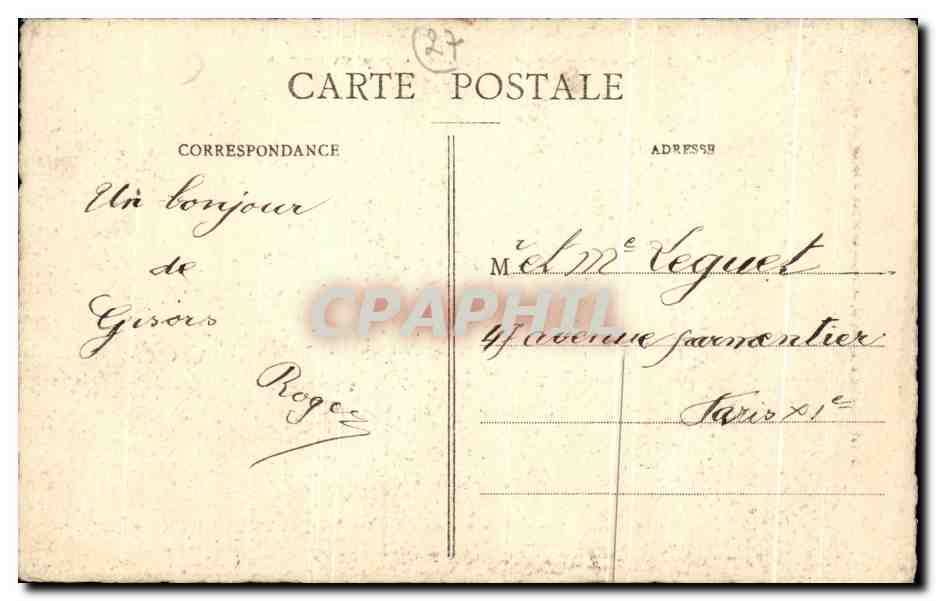 CPA La Normandie archeologique et pittoresque Chateau de Gisors arrondissement des Andelys — Rückseite