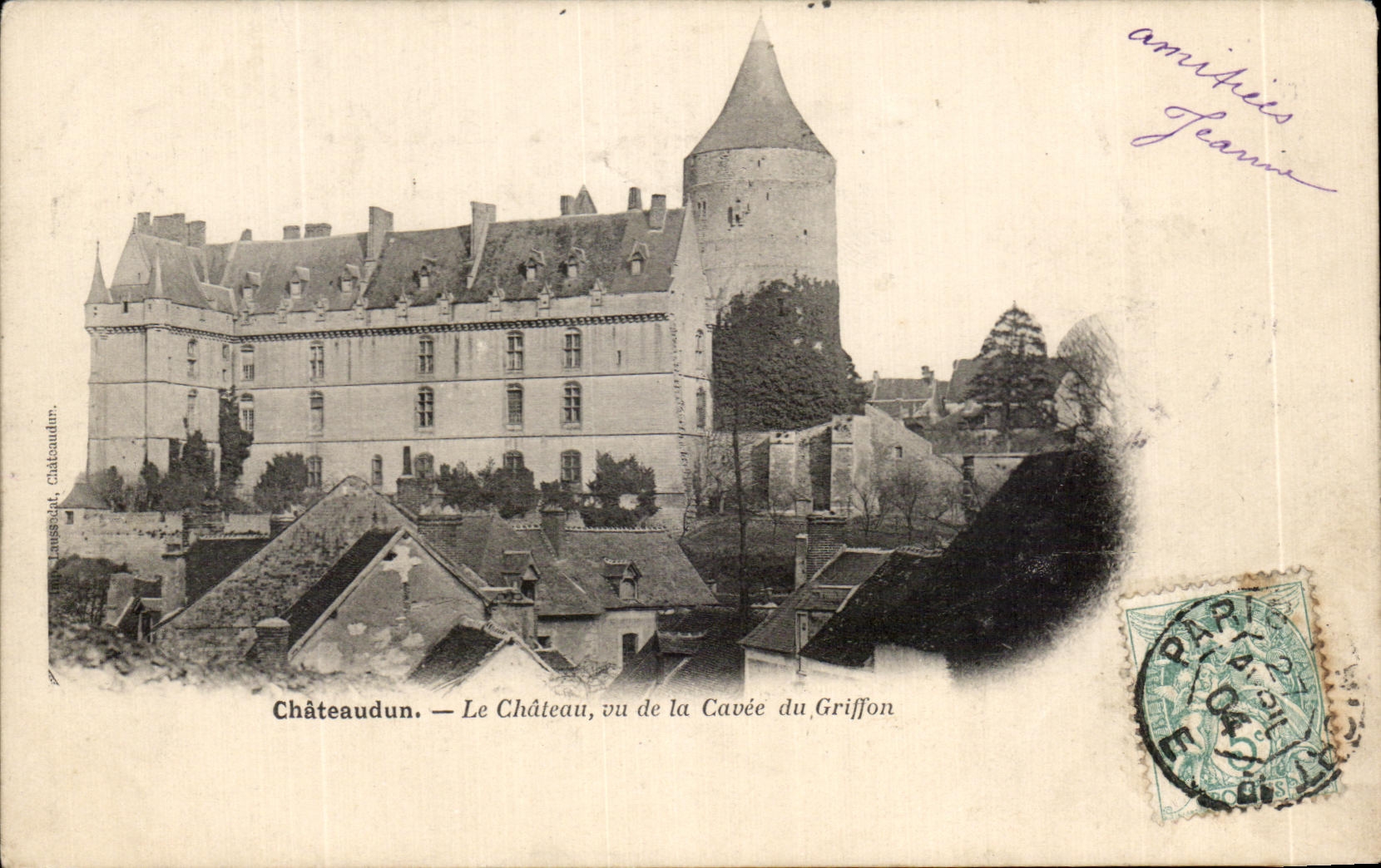 CPA Chateaudun Le Chateau vu de la Cavee du Griffon