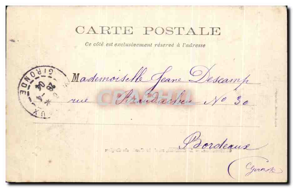 CPA Chateaudun Le Chateau vu de la Cavee du Griffon — Verso