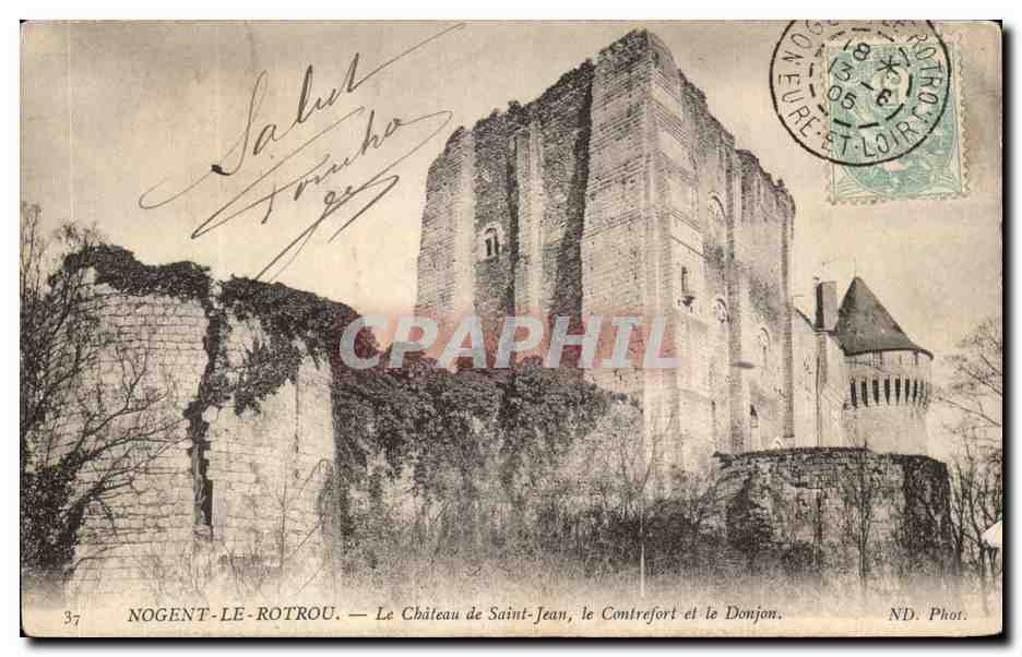 Nogent-le-Rotrou — Le Château de Saint-Jean, le Contrefort et le Donjon — ND. Phot.