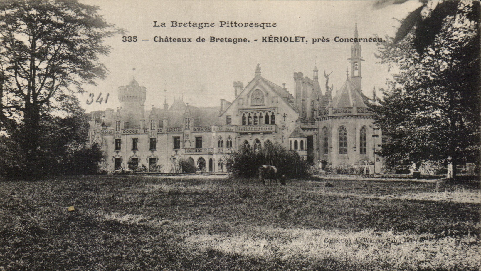 CPA Le Bretagne Pittoresque Chateaux De Bretagne Keriolet Pres Concarneau Vache 