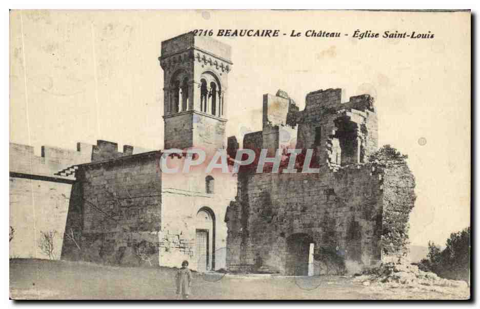 CPA Beaucaire Le Chateau Eglise Saint Louis