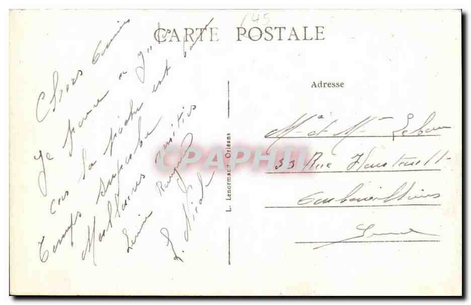 CPA Environs de Chatillon Coligny La Bussiere Chateau — Rückseite