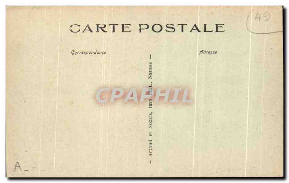 CPA Environs de Segre et de Cande Le Chateau de Chalain la Polherie — Back