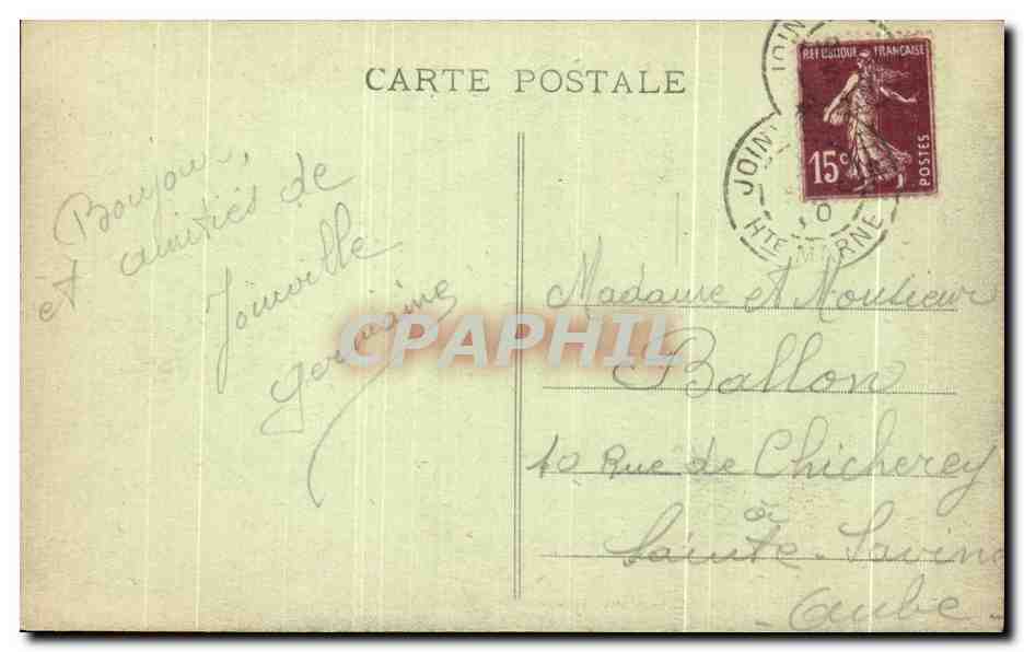 CPA Joinville Chateau de Grand Jardin — Rückseite