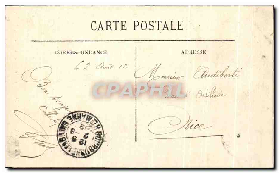 CPA Bourbonne Les Bains La Porte du Chateau — Rückseite