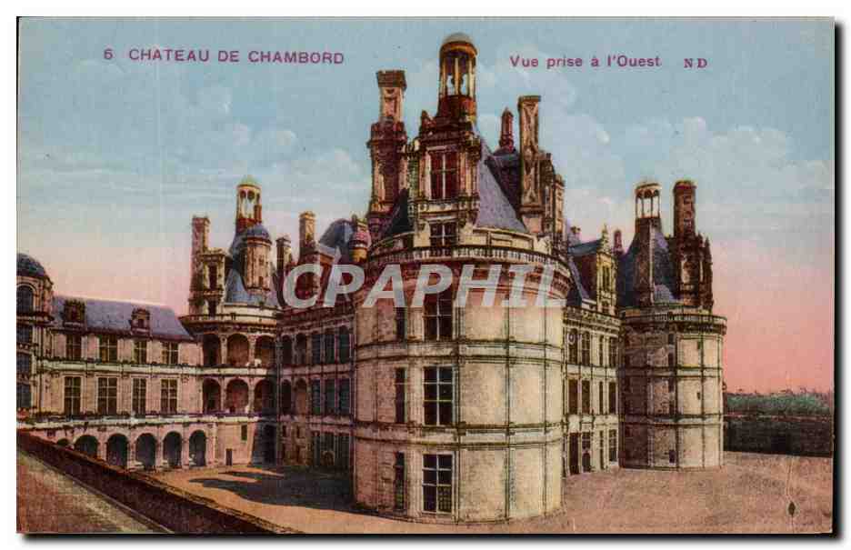 CPA Chateau De Chambord Vue Prise A l'Ouest
