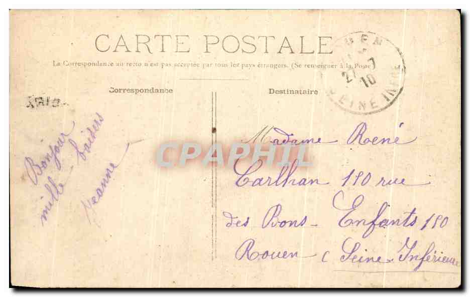 CPA Le Vernet La Varenne Chateau De Montfort — Rückseite