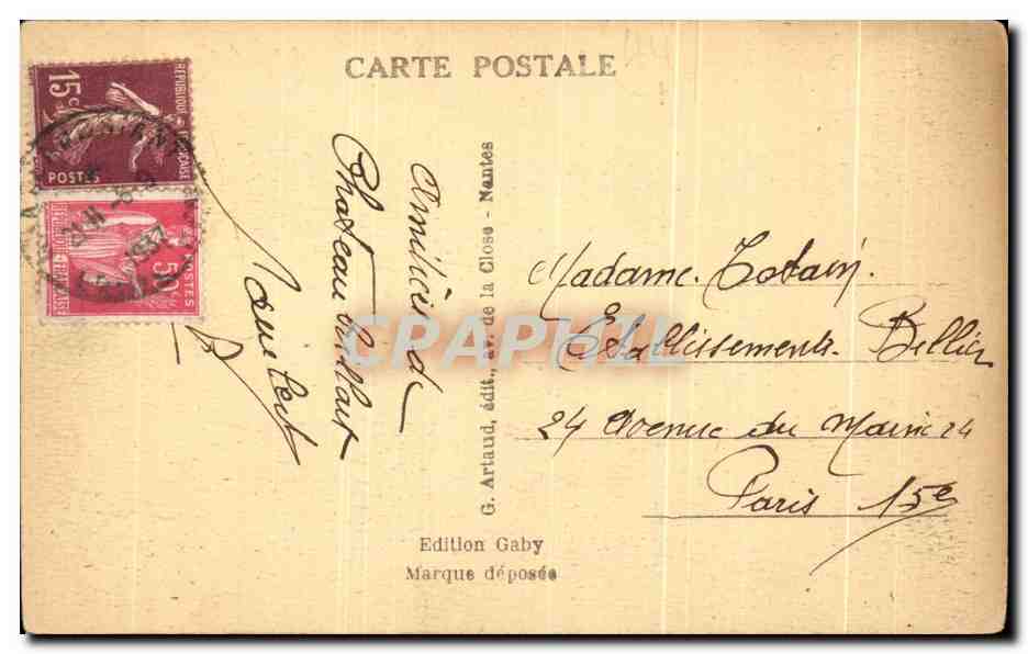 CPA Chateaubriant Le Chateau Ruines Des Chateau Fort Ce Chateau Dut Assiege Par Louis — Rückseite