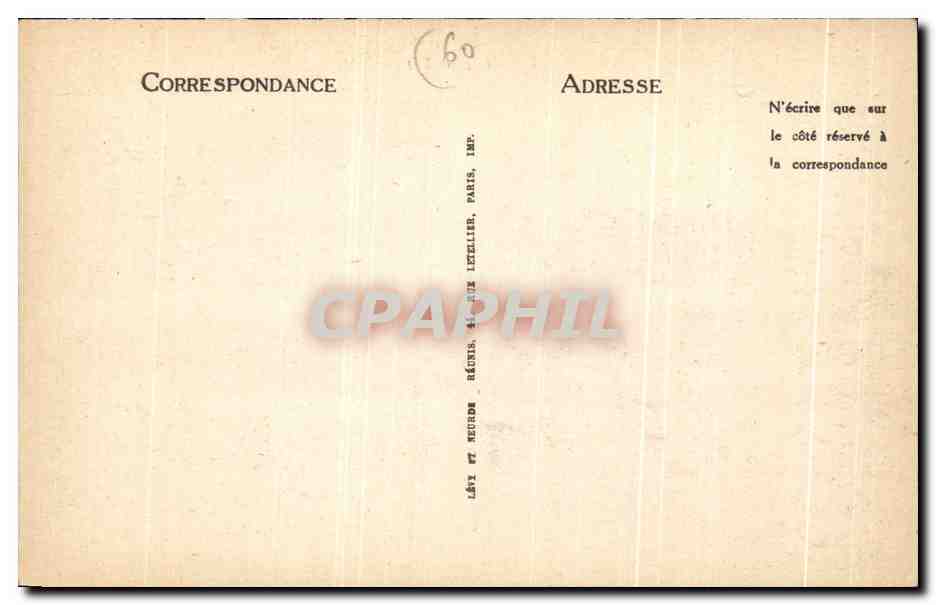 Château de CHANTILLY — Façade Est — ND — Reverso