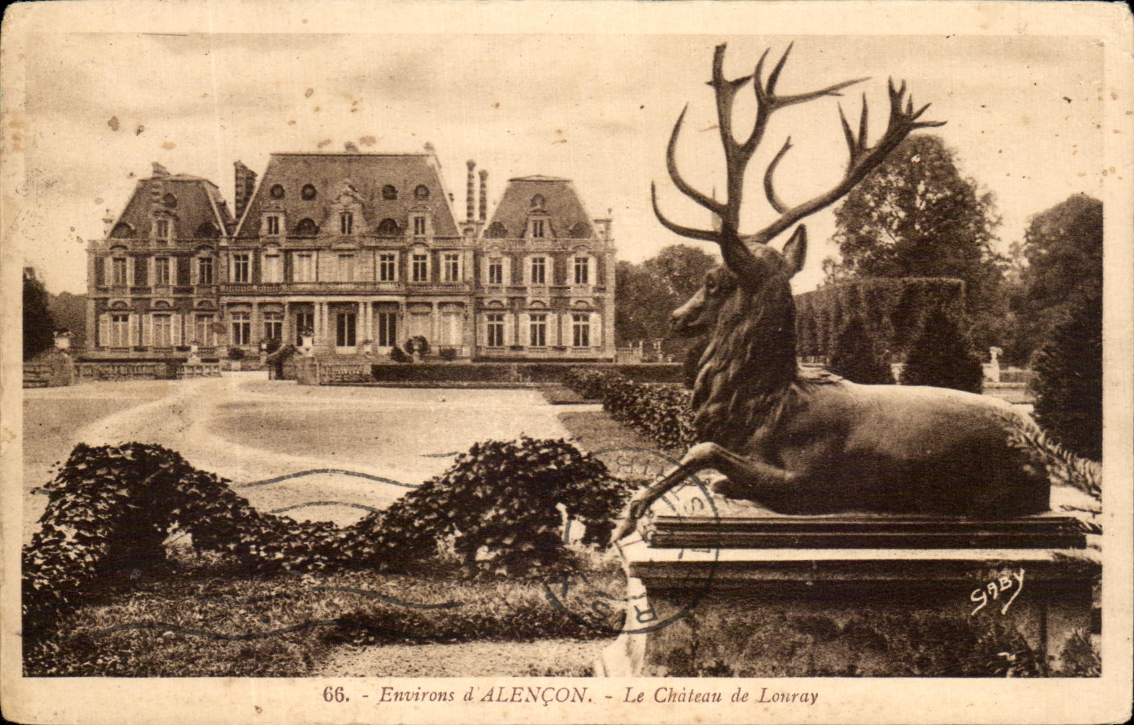 CPA Environs d Alencon Le Chateau de Lonray Biche 