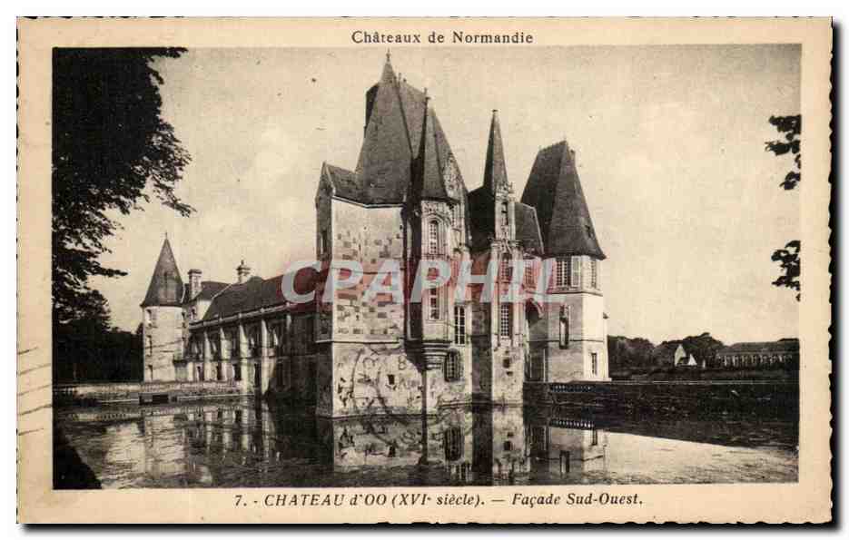 CPA Environs de Normandie Chateau d'Oo Facade Sud Ouest