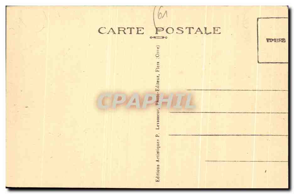 CPA Le Normandie Environs de Bagnoles de L'Orne Chateau de couterne — Verso