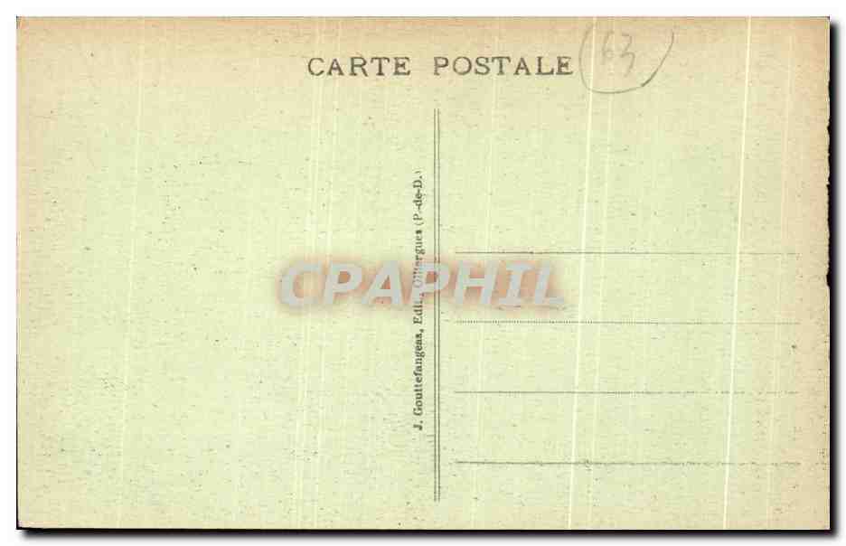 CPA L'Auvergne Chateau de Murols La Tour du Capitaine — Verso