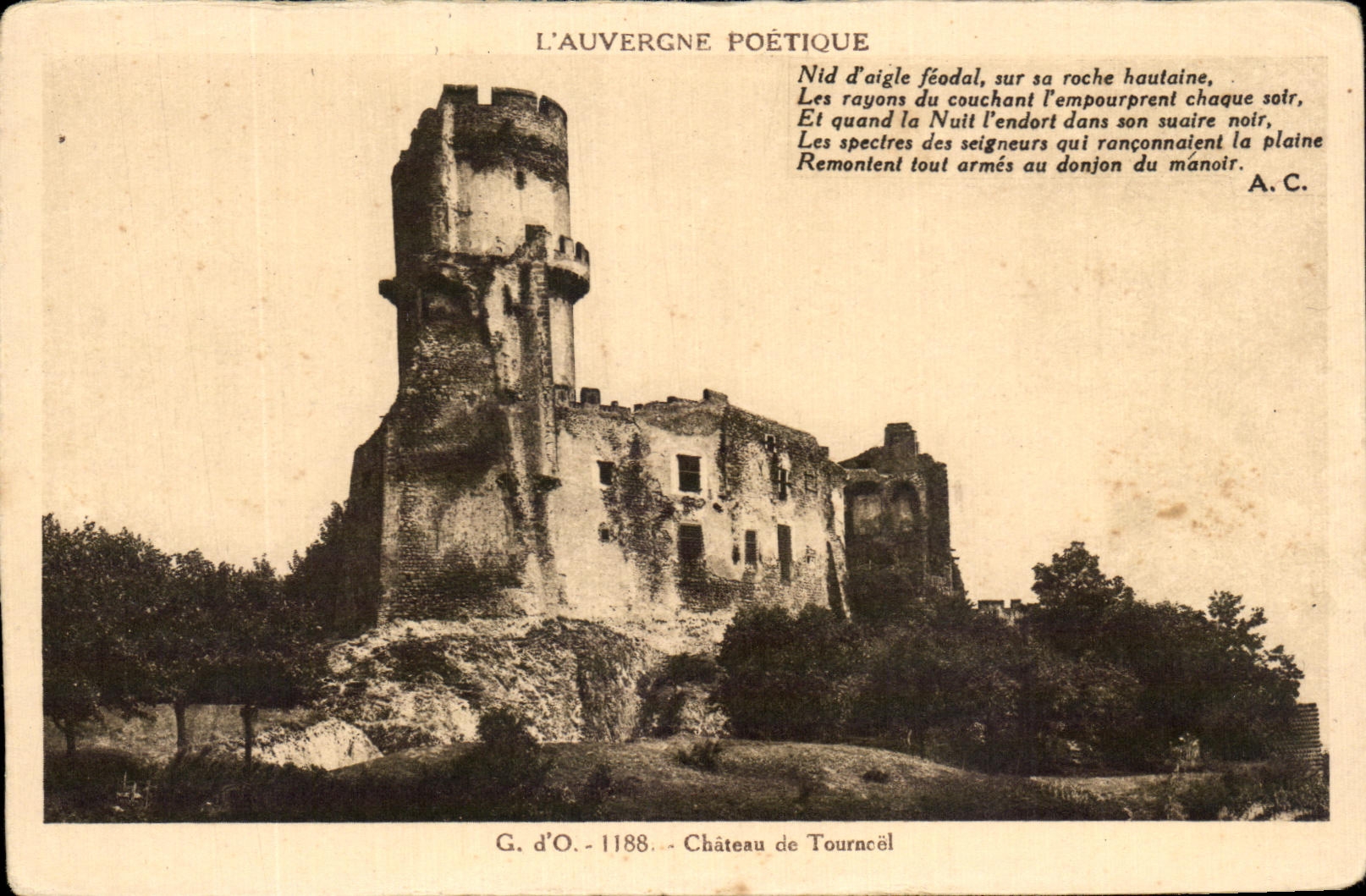 Château de Tournœl — L'Auvergne Poétique — G. d'O. - 1188
