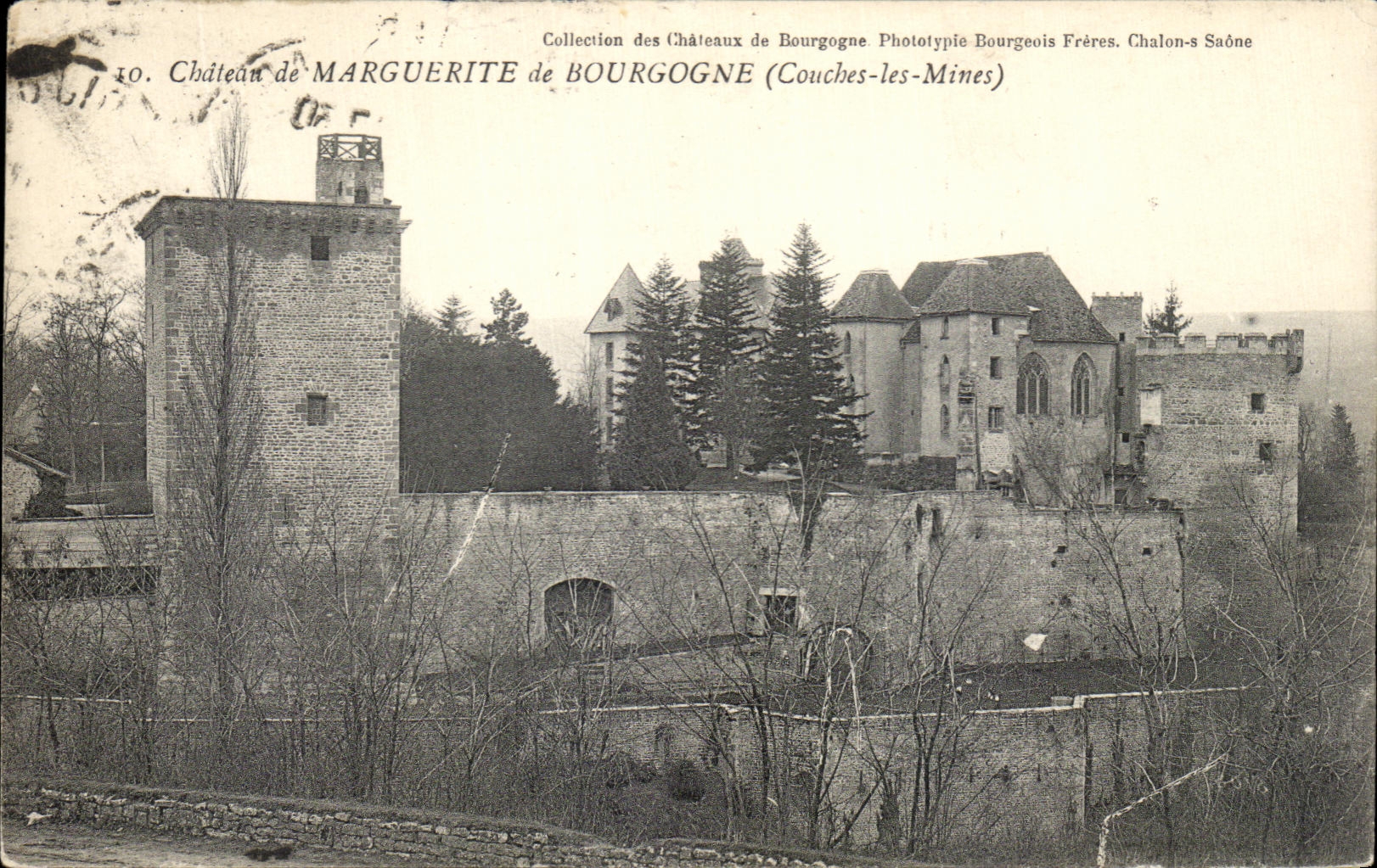 CPA Chateau de Marguerite de Bourgogne Couches les Mines 