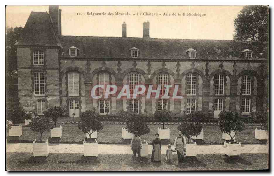Seigneurié des Mesnuls — Le Château - Aile de la Bibliothèque — Éditeur : Société des Cartes Postales de France, n°12