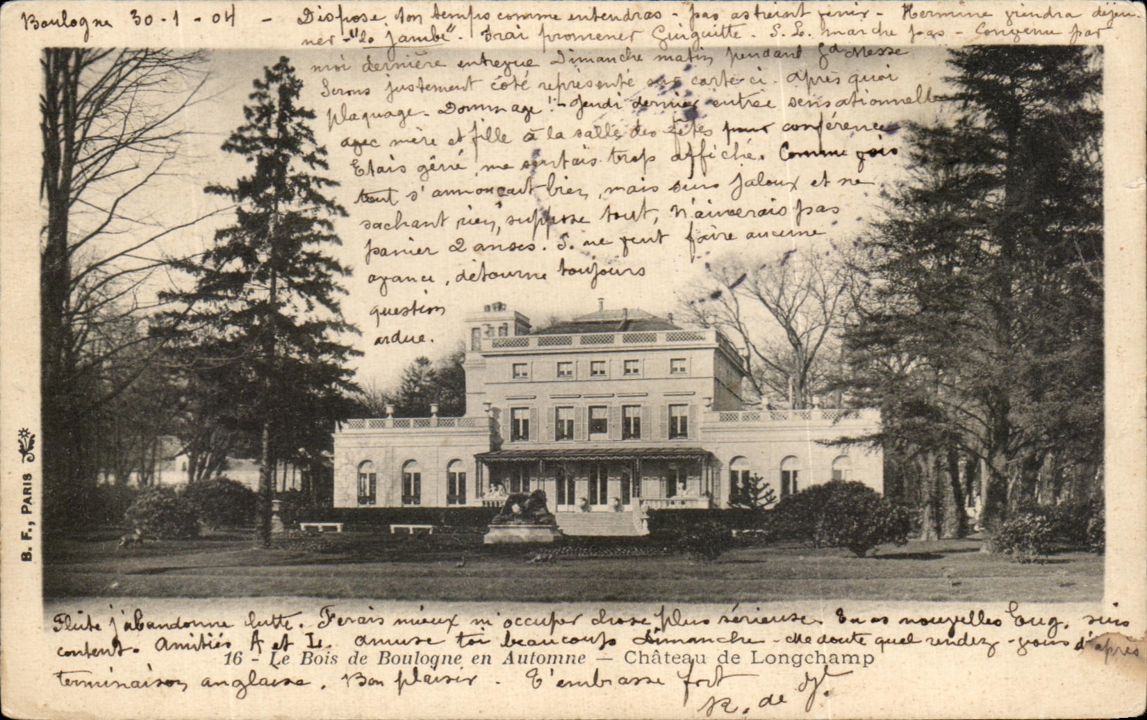 CPA Le Bois De Boulogne En Antomne chateau De Longchamp
