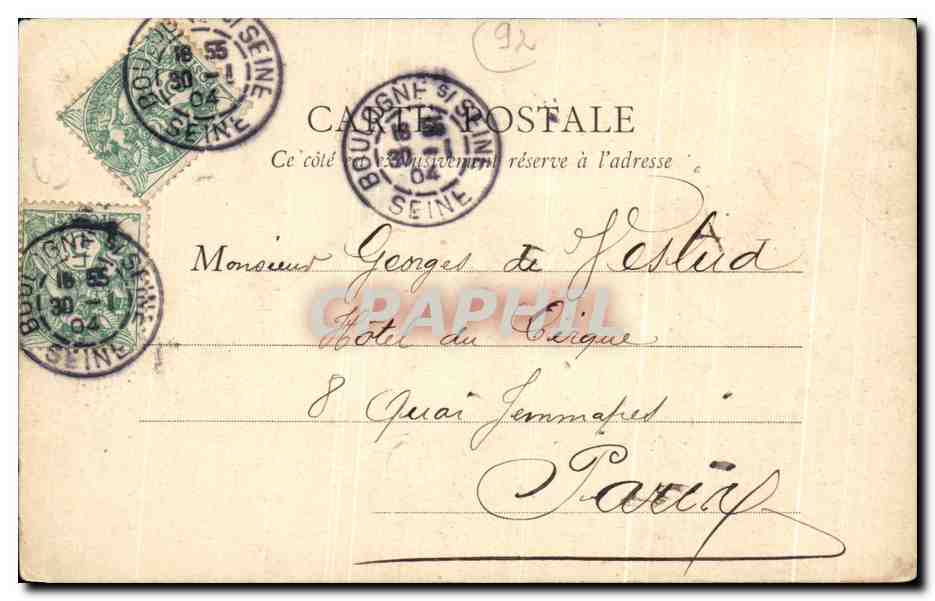 CPA Le Bois De Boulogne En Antomne chateau De Longchamp — Rückseite