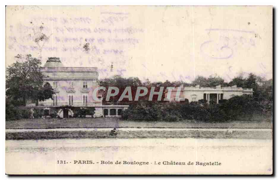 CPA Paris Bois de Boulogne Le chateau de Bagatelle